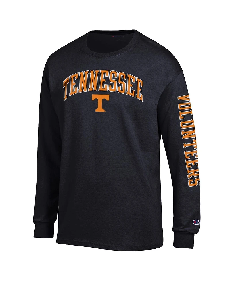 Champion Men's Black Tennessee Volunteers Arch Over Logo 2-Hit Long Sleeve T-Shirt