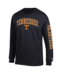 Champion Men's Black Tennessee Volunteers Arch Over Logo 2-Hit Long Sleeve T-Shirt