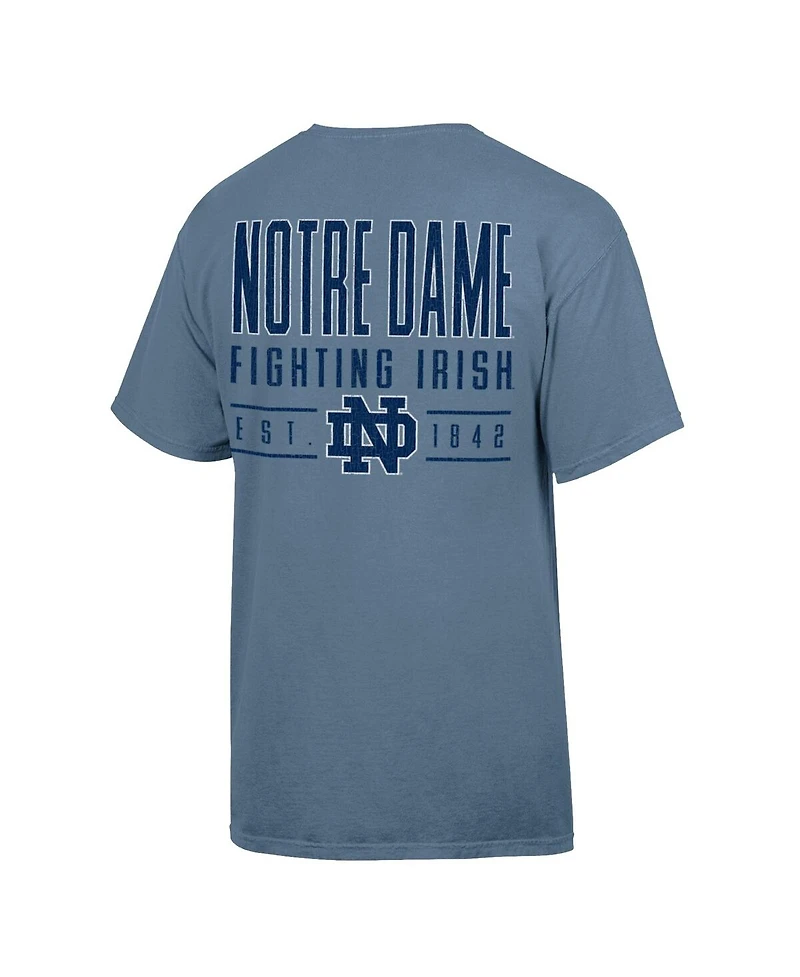 Comfortwash Men's Blue Notre Dame Fighting Irish Big Name T-Shirt