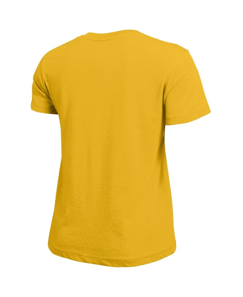 Champion Women's Gold Michigan Wolverines Arched Over Logo T-Shirt