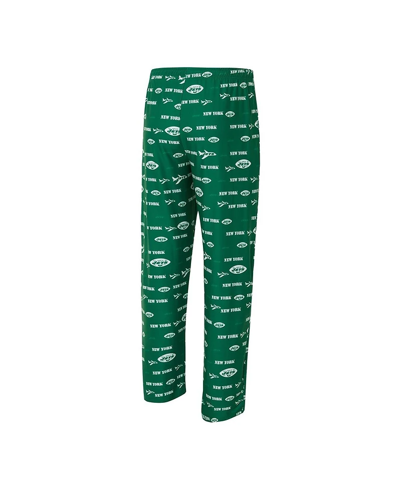Concepts Sport Men's Green New York Jets Retro Mosaic Allover Print Knit Pants
