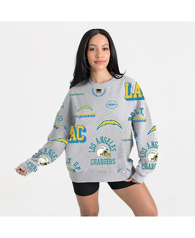Gameday Couture Women's Heather Gray Los Angeles Chargers Always On Repeat Fleece Sweatshirt