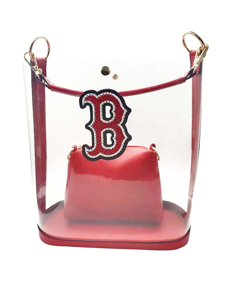 Cuce Boston Red Sox Rhinestone Clear Purse