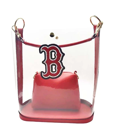 Cuce Boston Red Sox Rhinestone Clear Purse