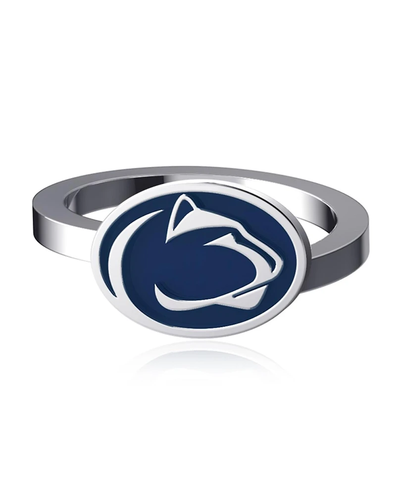 Dayna Designs Penn State Nittany Lions Bypass Enamel Silver Ring