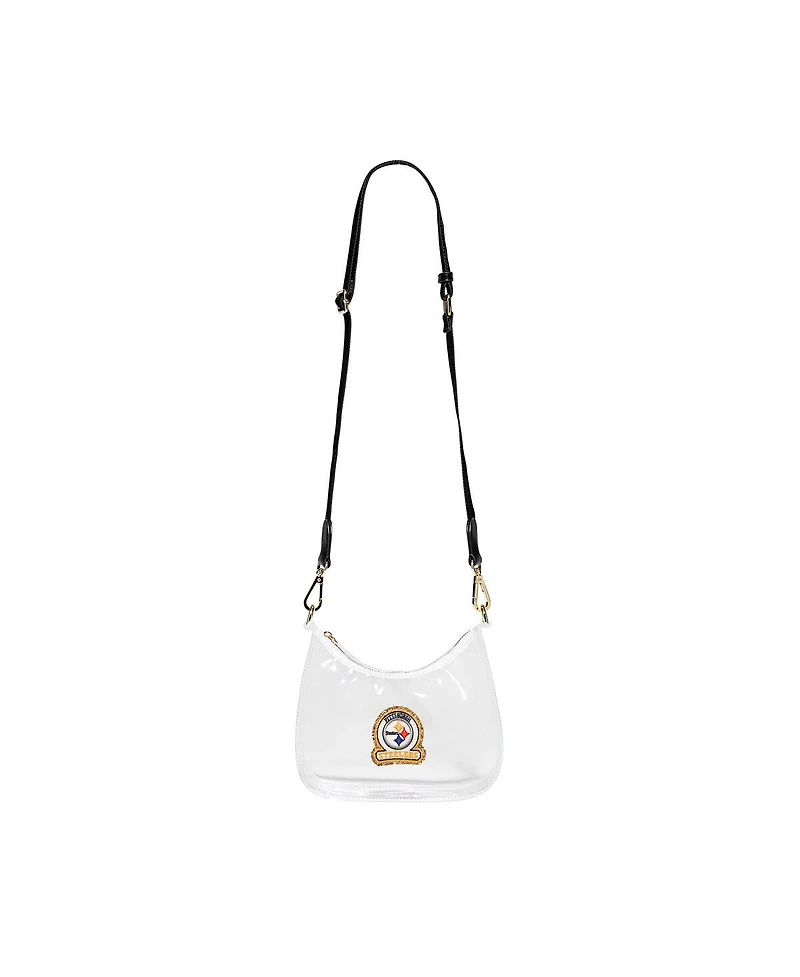 Stoney Clover Lane Pittsburgh Steelers Clear Curved Crossbody Bag