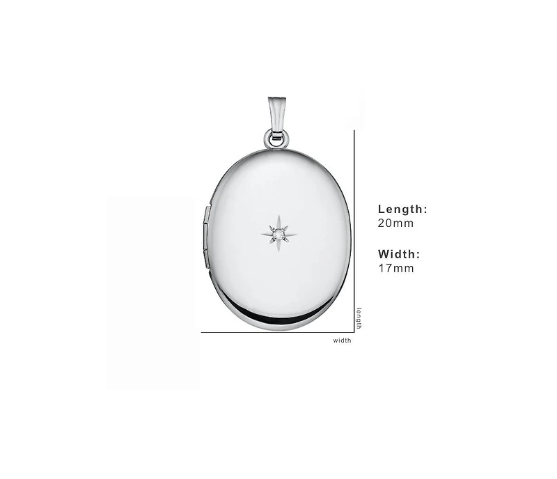 Drs, Inc. 925 Sterling Silver Oval 17mm Polished Locket for Women