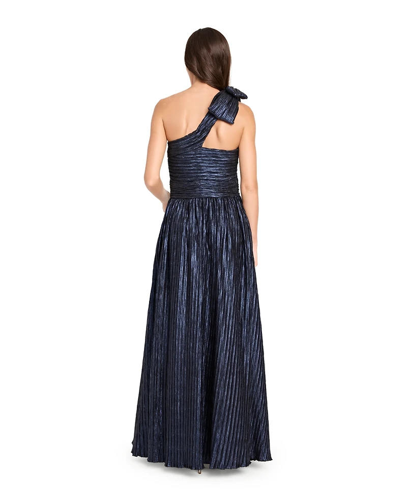 Tahari Asl Women's One-Shoulder Crinkle Gown