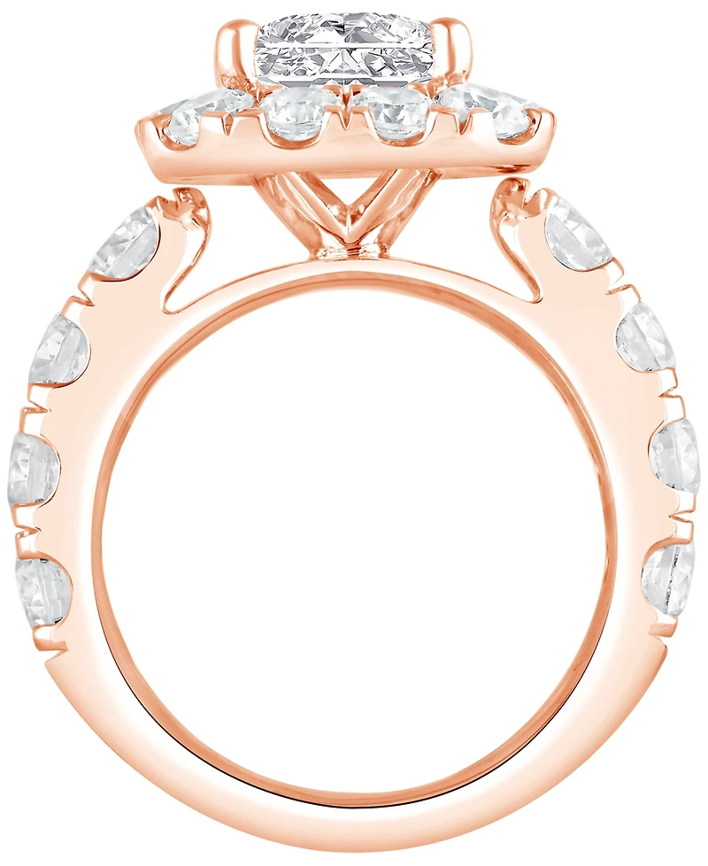 Bagley Mischka Certified Lab Grown Diamond Emerald Halo Engagement Ring (8-3/4 ct. t.w.) 14k Gold