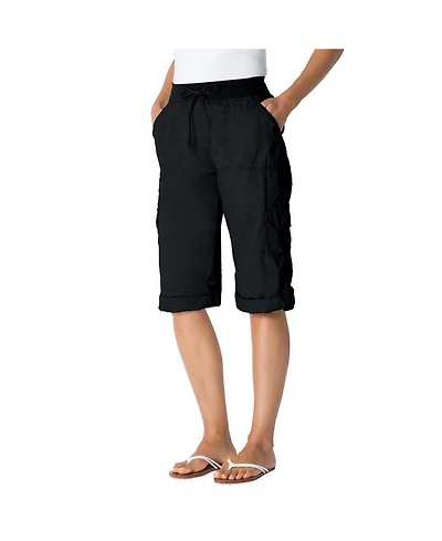 Woman Within Plus Convertible Length Cargo Capri/Bermuda