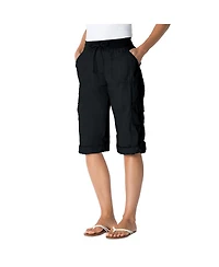 Woman Within Plus Convertible Length Cargo Capri/Bermuda