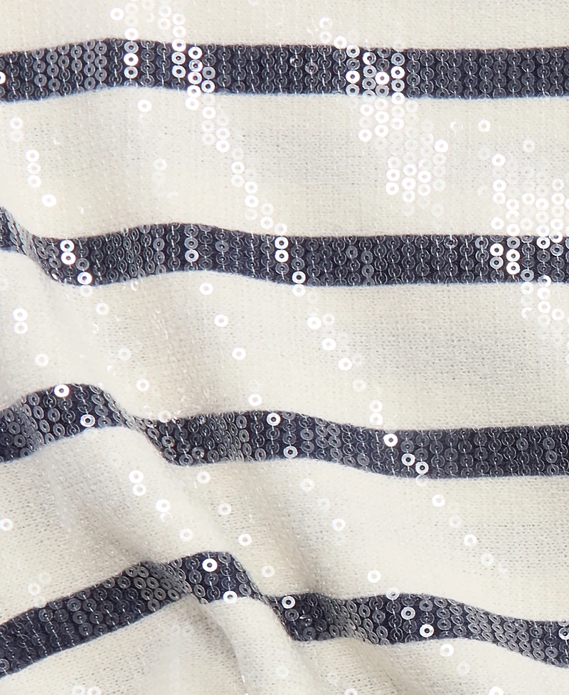 On 34th Women's Knit Short-Sleeve Sequin T-Shirt, Macy's Exclusive