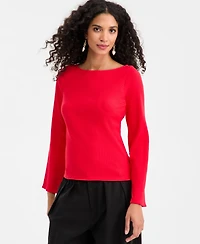On 34th Women's Knit Boat-Neck Bell-Sleeve Top, Macy's Exclusive