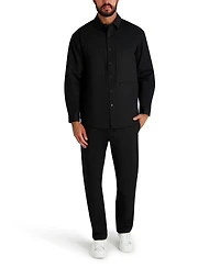 Karl Lagerfeld Paris Men's Houndstooth Pattern Utility Jacket