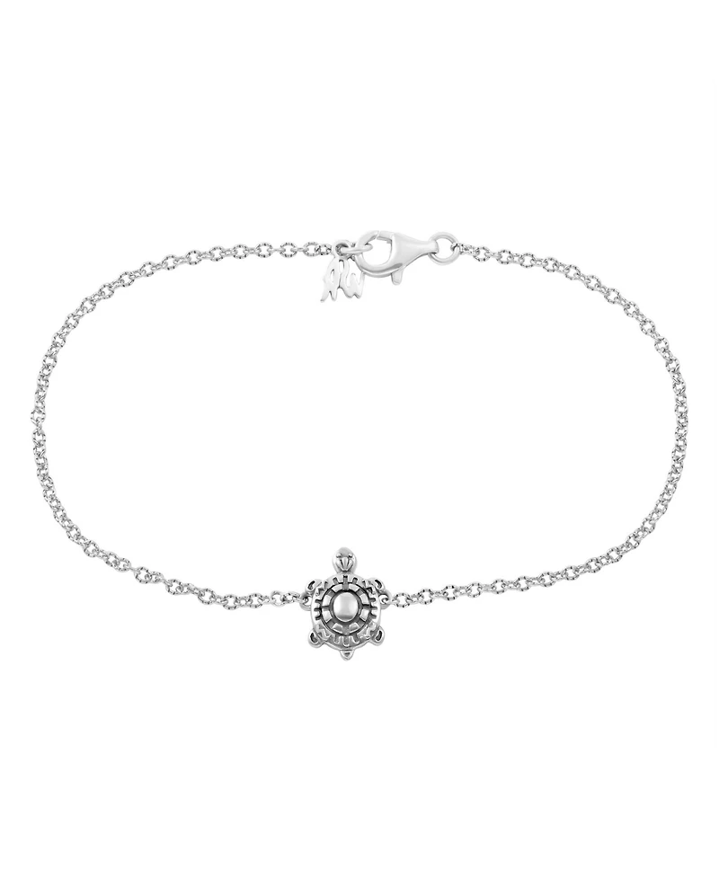 American West Jewelry Sterling Silver Turtle Anklet