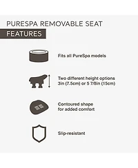 Intex PureSpa Slip Resisting Inflatable Removable Hot Tub Seat Spa Accessory