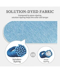 Aoodor Outdoor Dining Chair cushion Set, 37"x20"x2.8" High back with Ties and Zipper