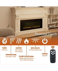 42''Classic Built-in or Wall-Mounted Direct Vent Electric Fireplace