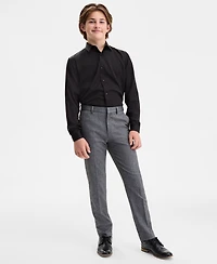 B By Brooks Brothers Boys 8-20 Gray Flannel Herringbone Classic Pants