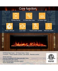 Wall-mounted Freestanding Electric Fireplace