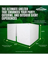 Caravan Canopy CVAN11007912014 4 Sidewall Kit Only, for Outdoor Tent, White