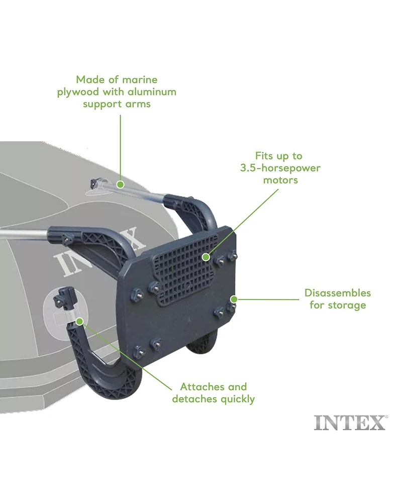 Intex Composite Motor Mount w/ Aluminum Supports for Inflatable Boat or Raft