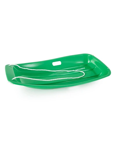 Slippery Racer Downhill Sprinter Kids Toddler Plastic Toboggan Snow Sled, Green