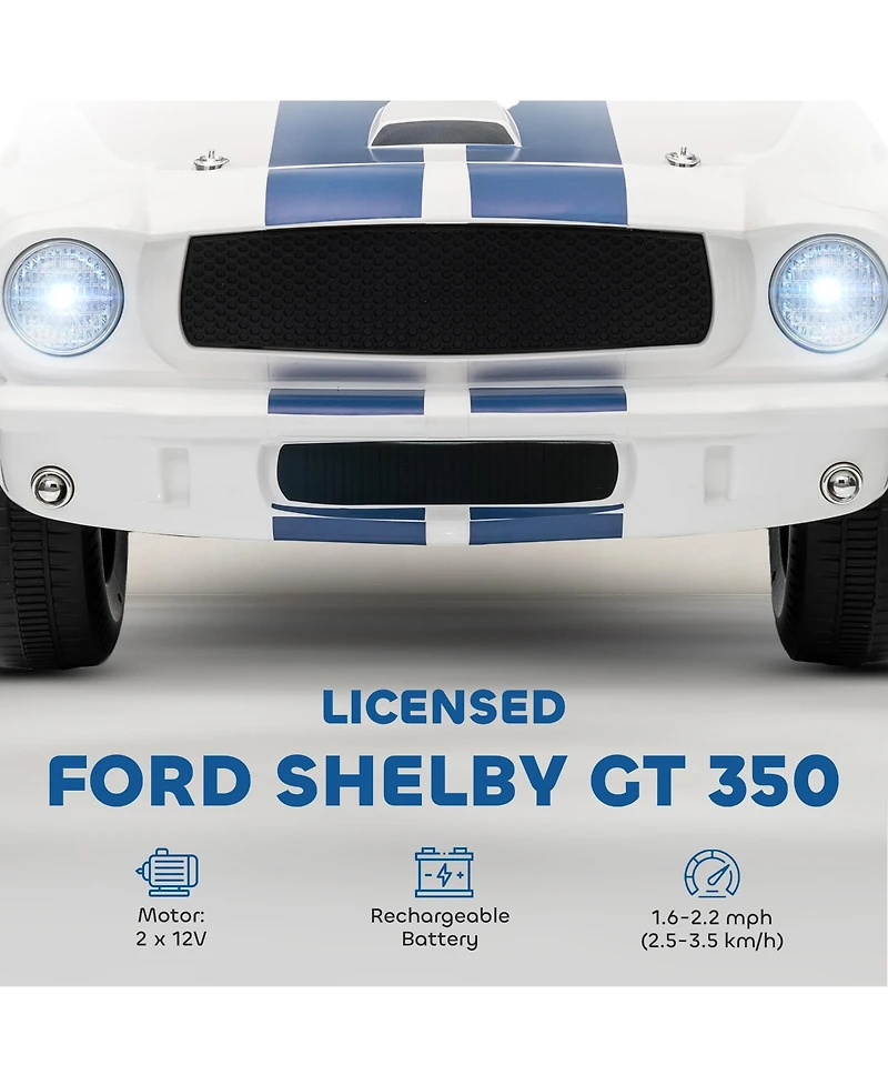 Qaba 12V Battery Powe Electric Vehicle, Licensed Kids Ride On Car,