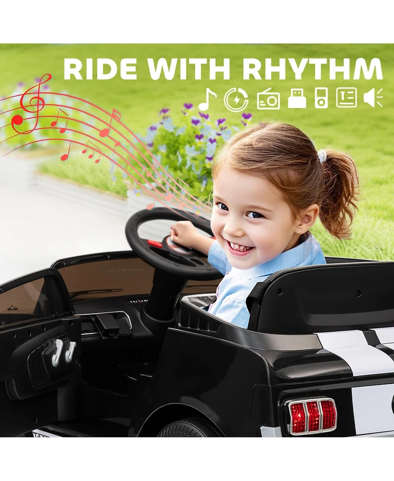 Qaba 12V Battery Powe Electric Vehicle, Licensed Kids Ride On Car,