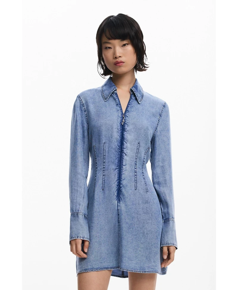 Desigual Women's Denim long-sleeve dress
