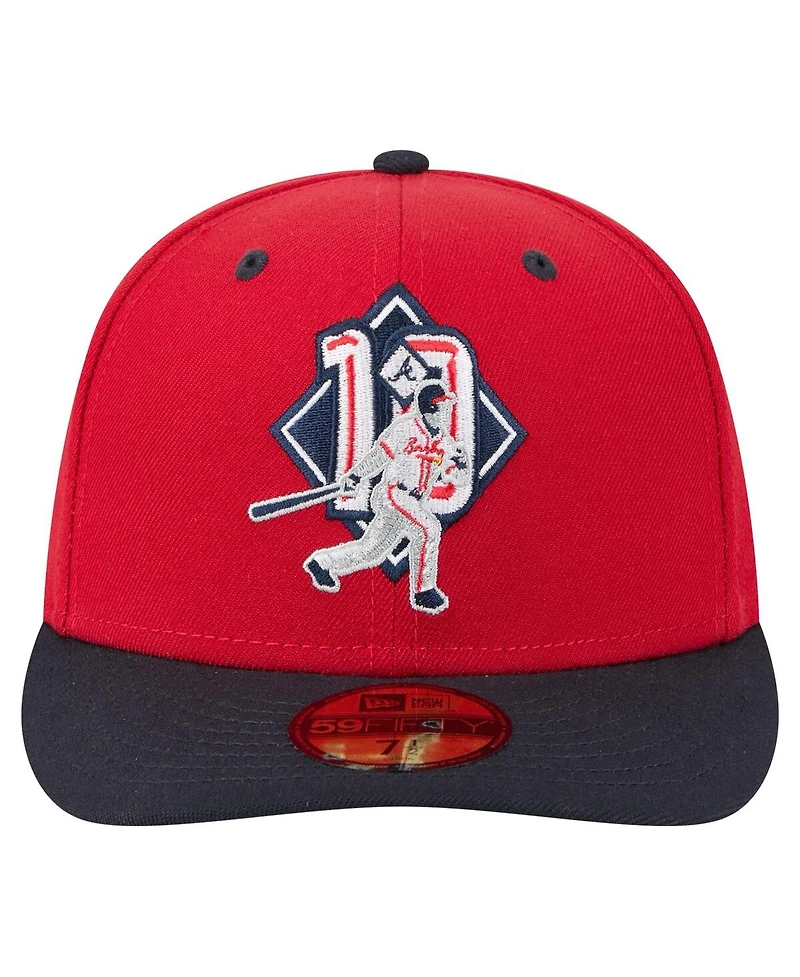 New Era Men's Chipper Jones Red Atlanta Braves 59FIFTY Fitted Hat