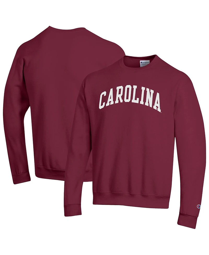 Champion Men's Garnet South Carolina Gamecocks Basic Arch Fleece Pullover Sweatshirt