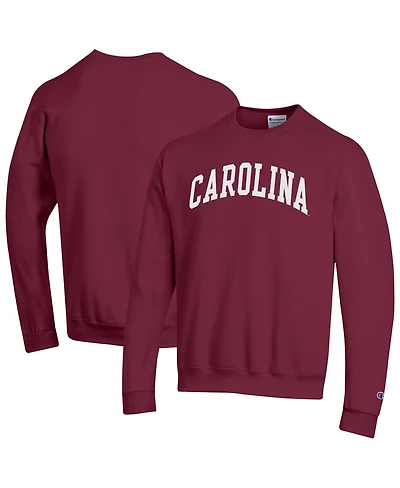 Champion Men's Garnet South Carolina Gamecocks Basic Arch Fleece Pullover Sweatshirt