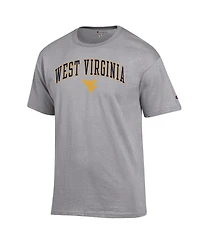 Champion Men's Heather Gray West Virginia Mountaineers Arched Logo T-Shirt