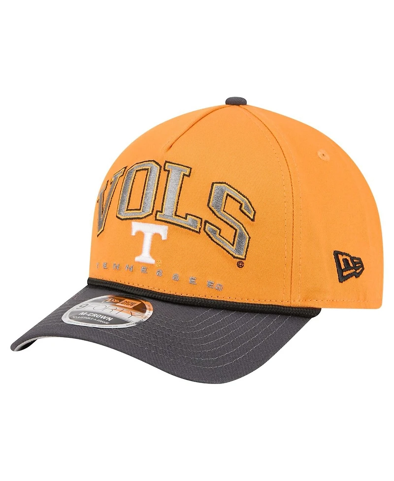 New Era Men's Tennessee Orange/Charcoal Tennessee Volunteers Arch Two-Tone Rope 9FORTY A-Frame M-Crown Adjustable Hat