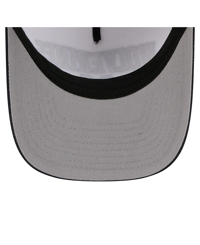 New Era Men's White/Navy Michigan Wolverines Arch Two-Tone Rope 9FORTY A-Frame M-Crown Adjustable Hat