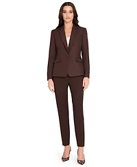 Tahari Asl Women's Herringbone Peak Lapel Blazer