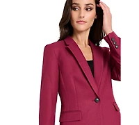 Tahari Asl Women's Herringbone Peak Lapel Blazer