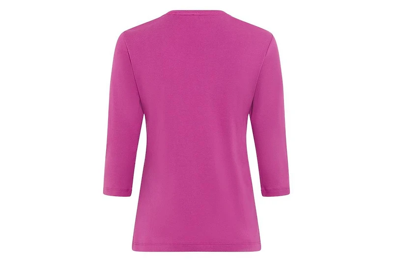 Olsen 100% Cotton Placement Print T-Shirt