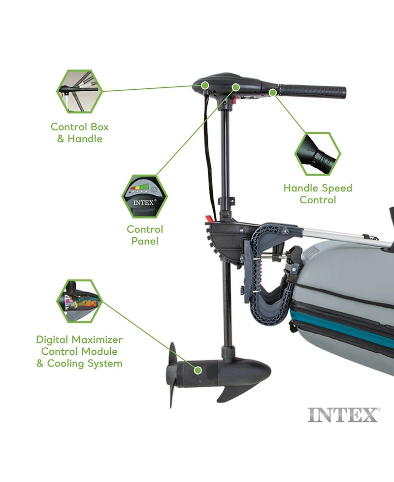 Intex 12V Transom Mount Boat Eight Speed Trolling Motor | 68631E