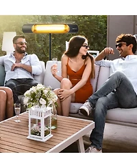 Sengoku HeatMate Weatherproof Graphite Patio Heater with Stand and Remote