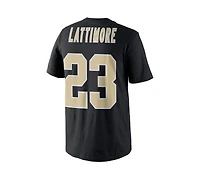 Nike Men's Marshon Lattimore Black New Orleans Saints Player Pride Name Number T-Shirt