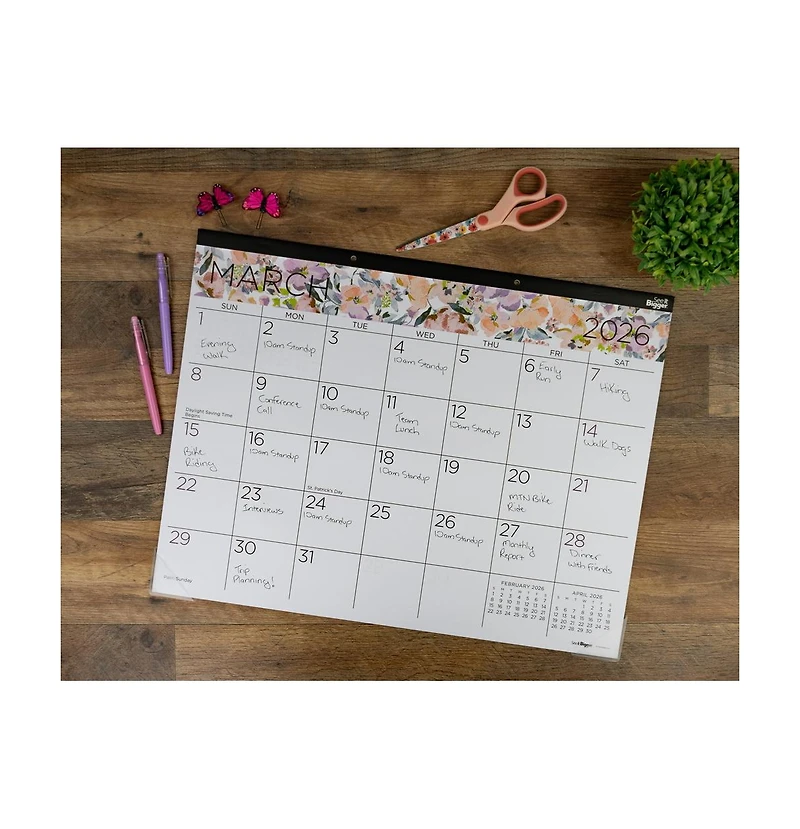 See It Bigger Desk Pad Calendar 17x22"