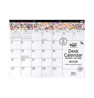See It Bigger Desk Pad Calendar 17x22"