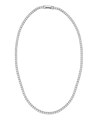 Adornia Silver Crystal 3mm Tennis Chain Necklace