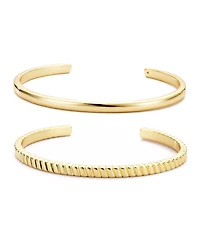 Adornia Gold Cuffs Bracelet Set