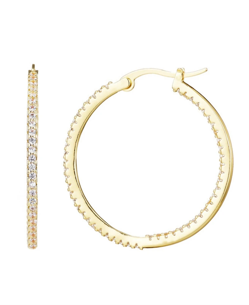 Adornia Gold Cz Infinity Hoop Earrings