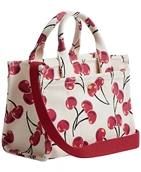 Coach Boxed Small Cherry Printed Canvas Cargo Tote Bag