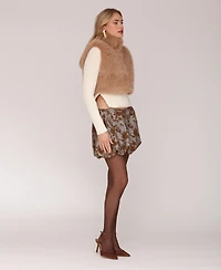 Avec Les Filles Women's Sleeveless Cropped Vest