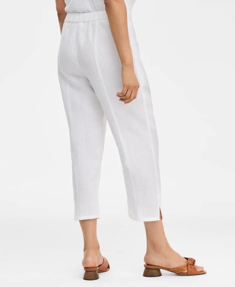 Charter Club Petite Woven Tapered Fit Pants, Macy's Exclusive